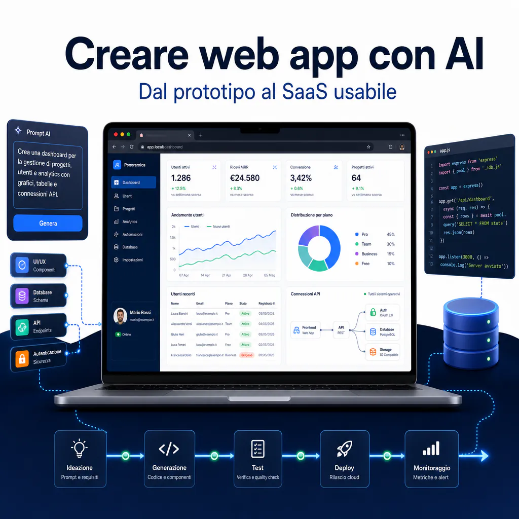 creare web app con ai